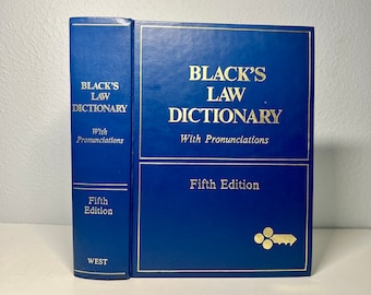 Diccionario jurídico de Black con pronunciaciones, quinta edición revisada, 1979, Libro de referencia legal azul