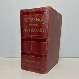 1951 Websters New World Dictionary of the American Language, Encyclopedic Edition, HUGE Vintage Reference Book image 4