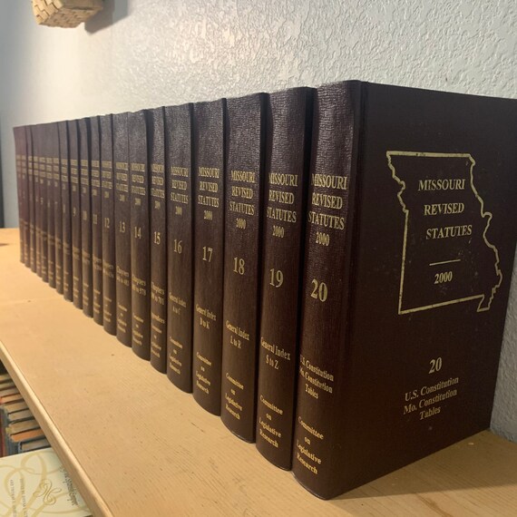 Missouri Revised Statutes Complete 20 Volume Set Leather Etsy