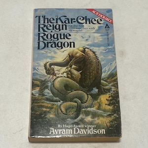 1979 The Kar-Chee Reign & Rogue Dragon by Avram Davidson, Vintage Fantasy Science Fiction Paperback Book, Ace Double Issue #O-441