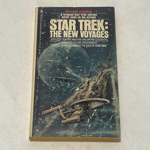 1976 Star Trek: The New Voyages, First Edition Vintage Sci-Fi Novel, Rare Paperback Bantam Book #X-2719