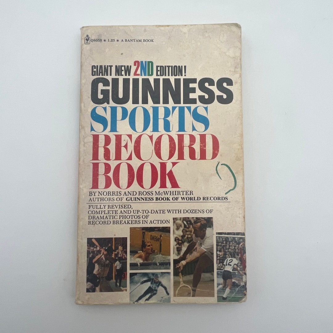 1972 Guinness Sports World Record Book, Vintage Illustrated Paperback Record Breaking Book Etsy