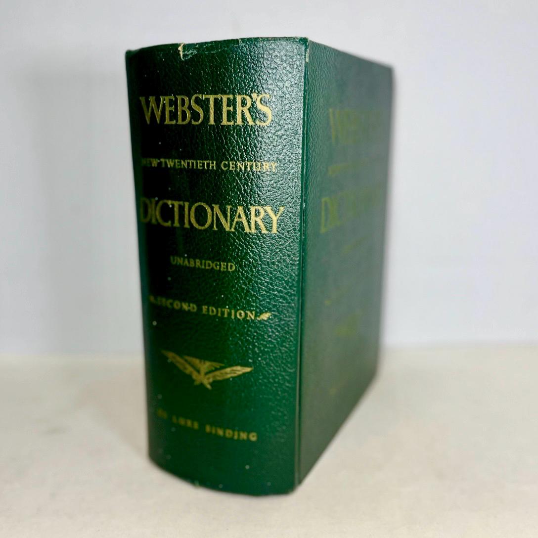 1957 Webster's Dictionary - 5” Thick Unabridged English