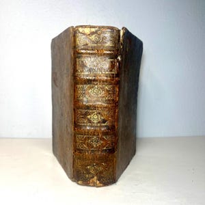 1600s Rare Religious Leather Book, Panegiriques sur les Mystères de Notre Seigneur, Antique Catholic French Collectible Work