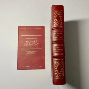 1978 Droll Stories by Honoré De Balzac, Franklin Library Leather First Edition Book, Limited Edition