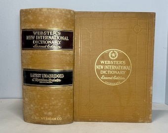 1951 HUGE Webster’s New International Dictionary, 2nd Edition, Reference Book of the English Language w/ DJ