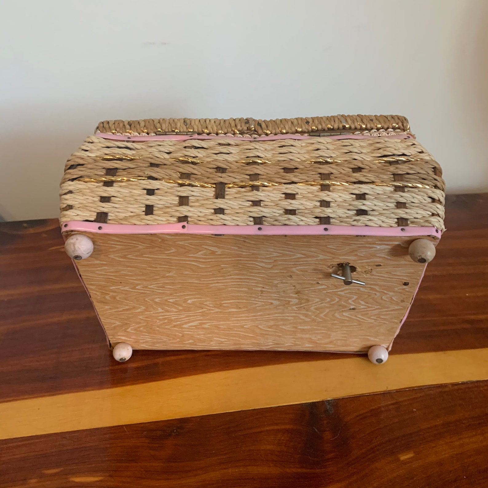 Working Music Box Singer Sewing Basket 1950s Vintage Craft Etsy