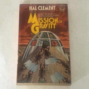1978 Mission of Gravity, Sci-Fi Book by Hal Clement, Vintage Science Fiction Paperback Novel