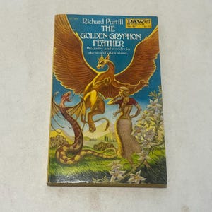 First Edition 1980 The Golden Gryohon Feather, Fantasy Novel by Richard Purtill, Vintage Fiction Paperback Book