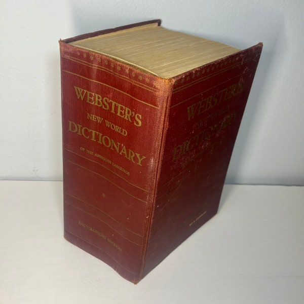 1951, Webster’s New World Dictionary of the American Language, Encyclopedic Edition, HUGE Reference Book!