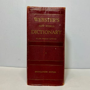 1951 Websters New World Dictionary of the American Language, Encyclopedic Edition, HUGE Vintage Reference Book image 8