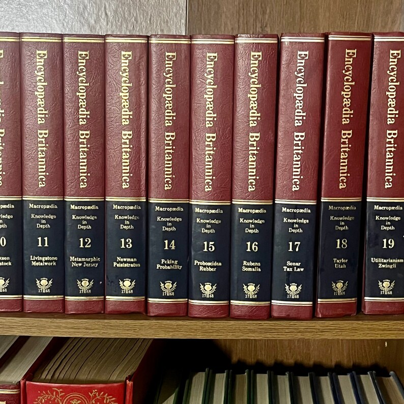 Complete Encyclopedia Britannica Set of 30 Leather Volumes Etsy