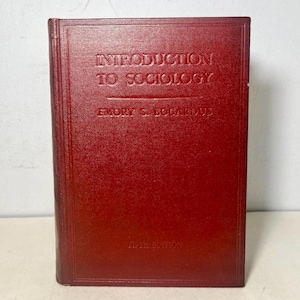 1931 Introduction to Sociology by Emory S. Bogardus, Hardcover Social Sciences Textbook