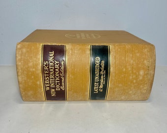 1951 HUGE Webster’s New International Dictionary, 2nd Edition, Reference Book of the English Language w/ DJ