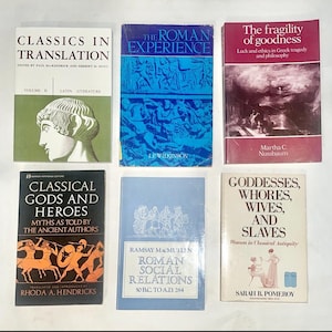 Lot of 6 Greek Classic Literature, Mythology & Roman History Vintage Paperback Books