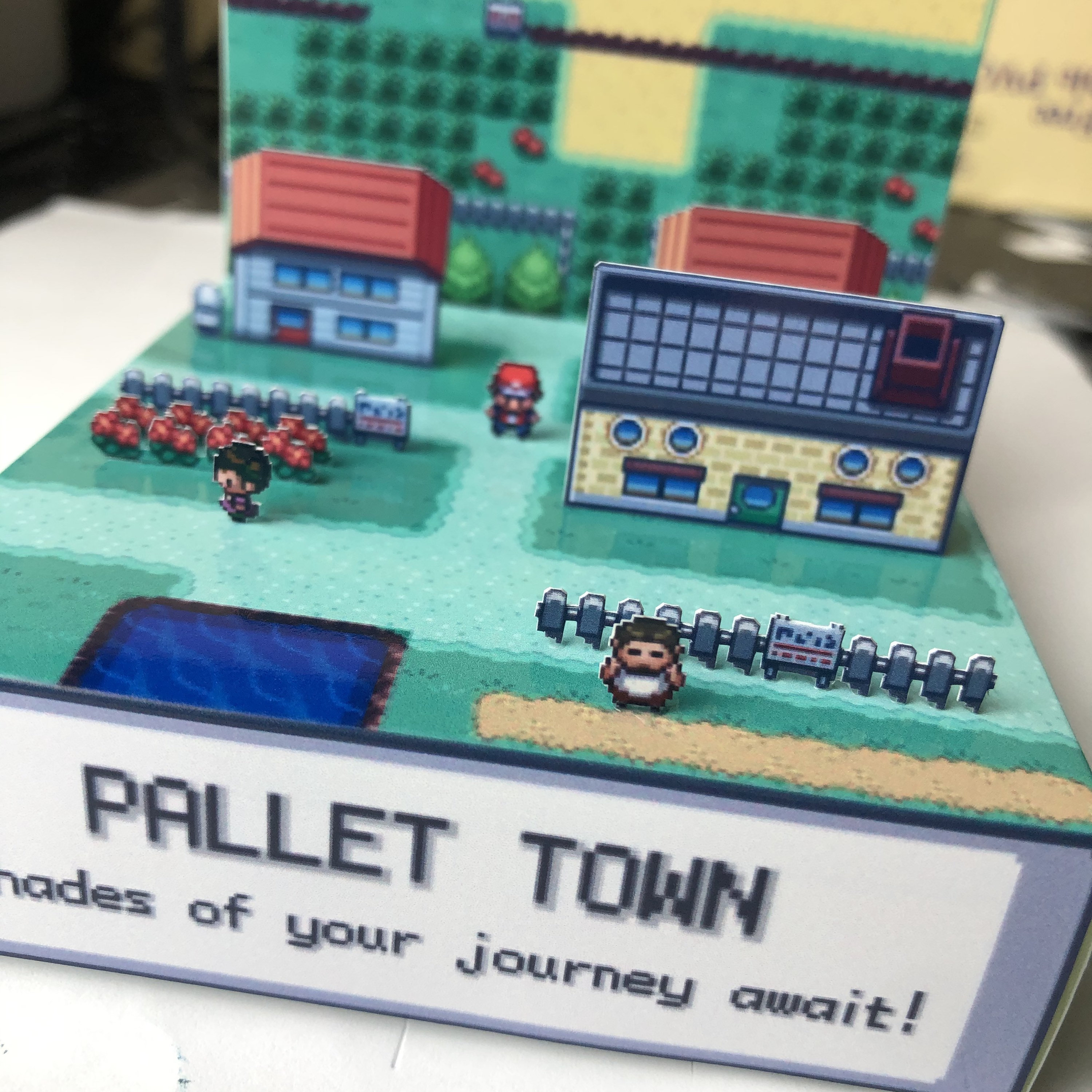Pokemon Firered Pallet Town 3D Cube Handmade Diorama Etsy Singapore