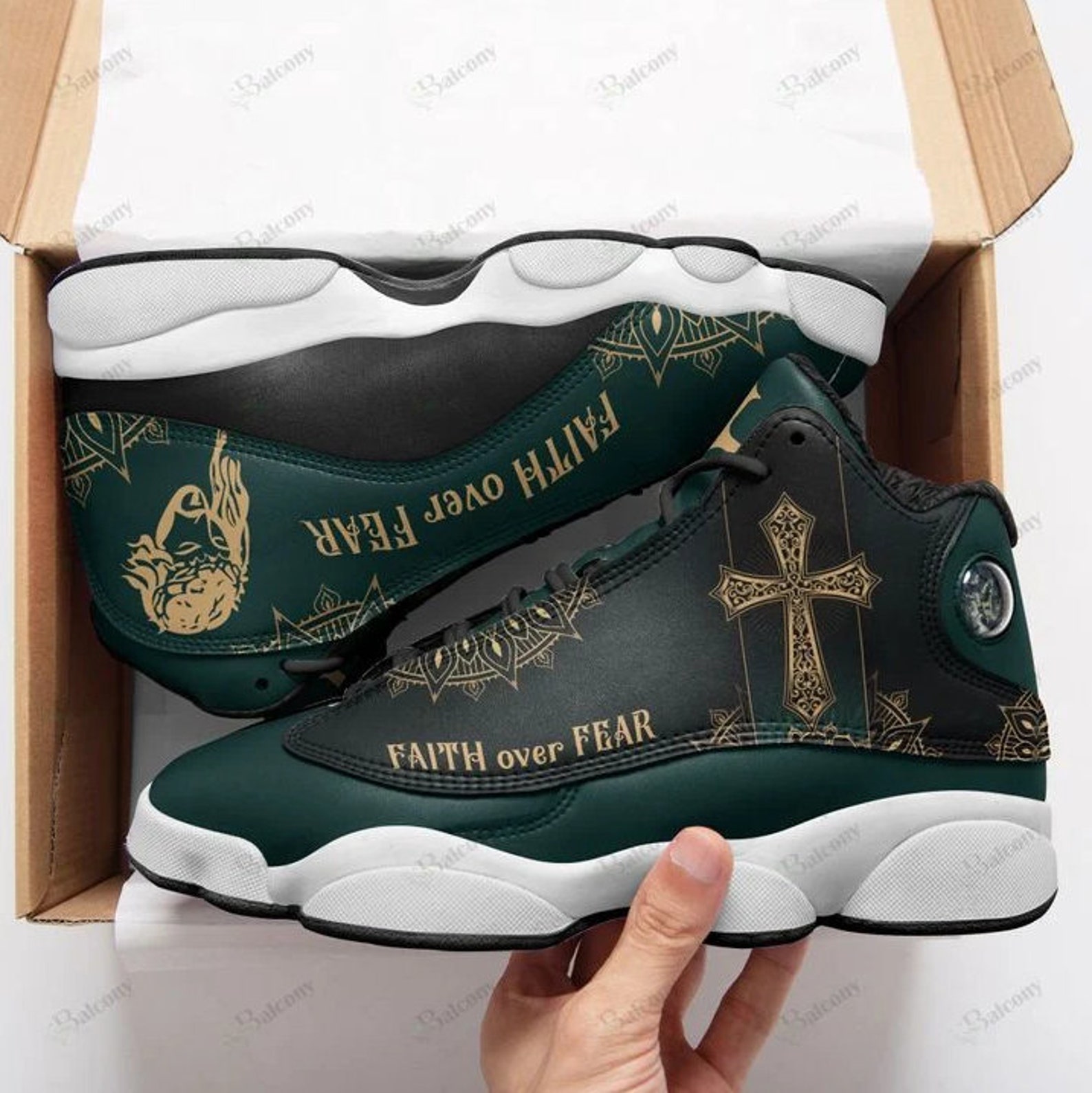 Faith Over Fear AD13 Sneaker God Shoes Christian Sneakers | Etsy