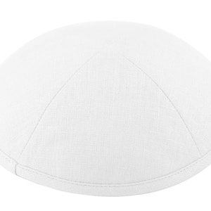 NEXT DAY SHIPPING. White linen kippot. Shabbat and Jewish Holidays - Judaica gift