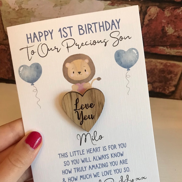 GRANDSON 1st Brthday Card Personalsed Grandson Frst Brthday Card - View #4