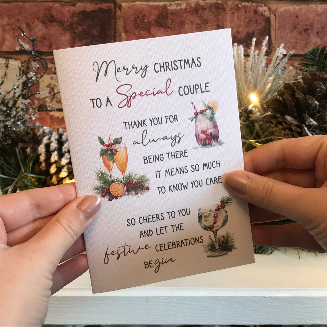 Special Friends Christmas Card For A Special Couple To A Etsy UK