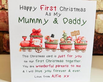 1st Xmas As Parents Card: 1st Christmas As Mummy And Daddy From Baby 2026 #X12