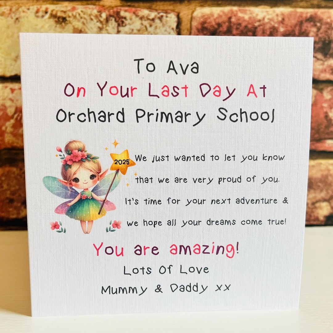 Primary School Leavers Card, Leaving School Card Goodbye Year 6 Card ...