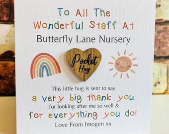 Nursery Thank You Card, Thank You Nursery Card, Preschool Thank You, Thank You Preschool Card, Keyworker Thank You Card #T20