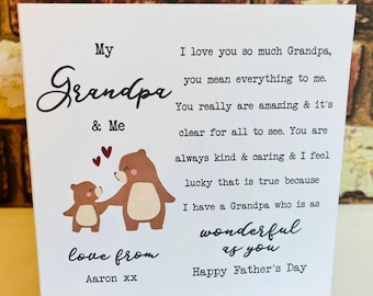 Buy Photo Hugs Father's Day Card - Always Making Me Smile, Gramps For