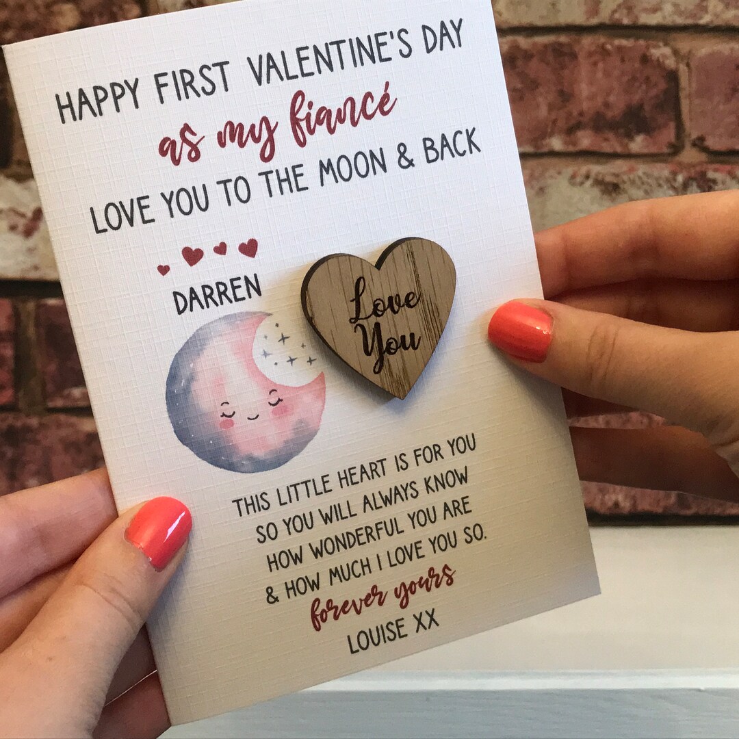 First Valentine's Day Fiancé Card, 1st Valentine's Day Fiancé Card, 1st