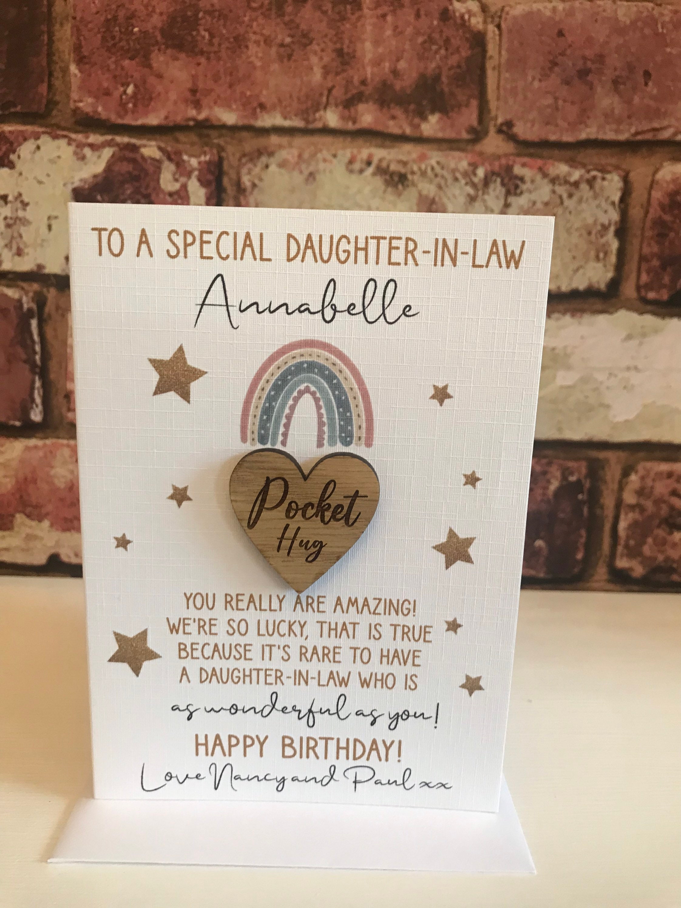 daughter in law birthday card with keepsake birthday card