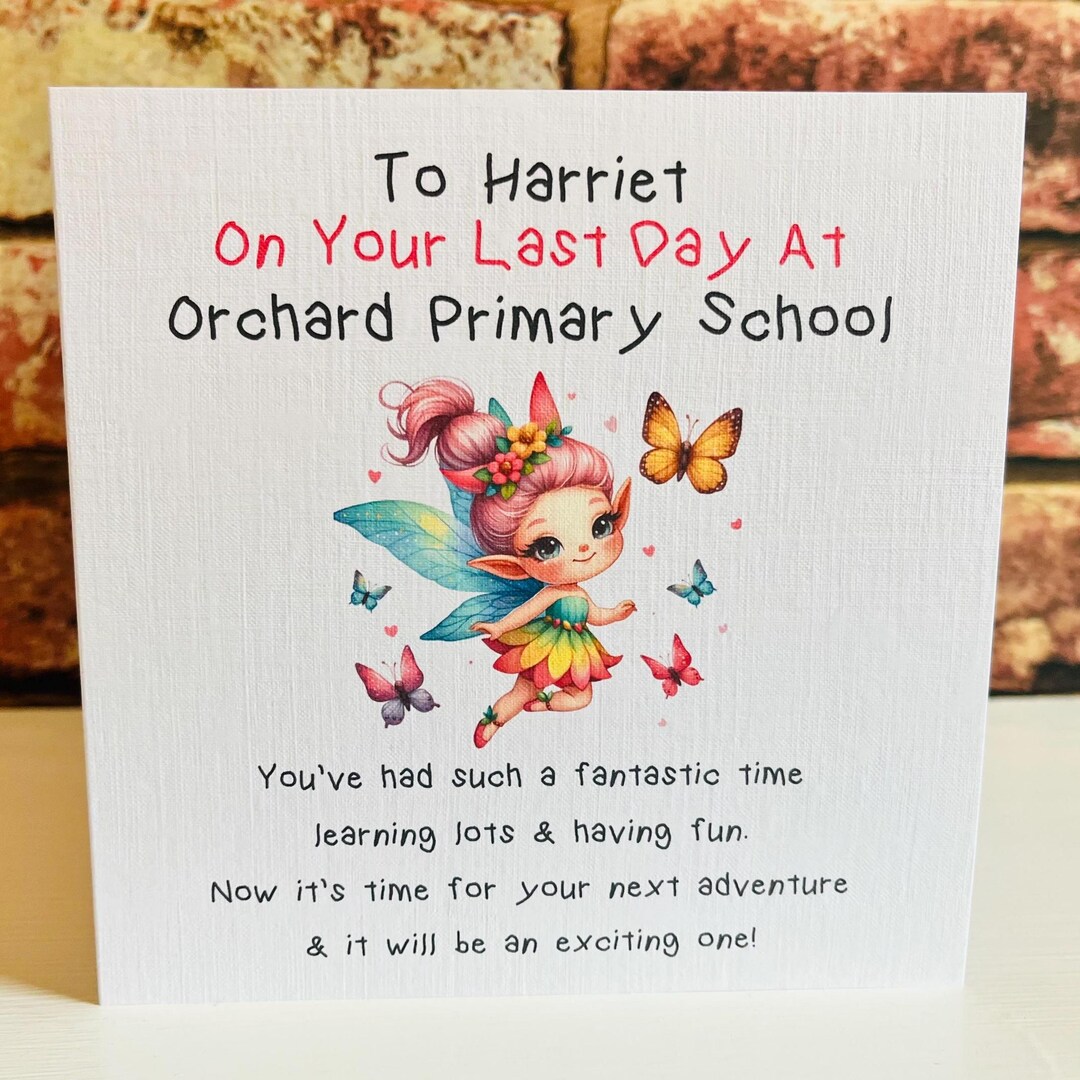 Last Day of Primary School Card Leaving School Card Goodbye Year 6 Card ...