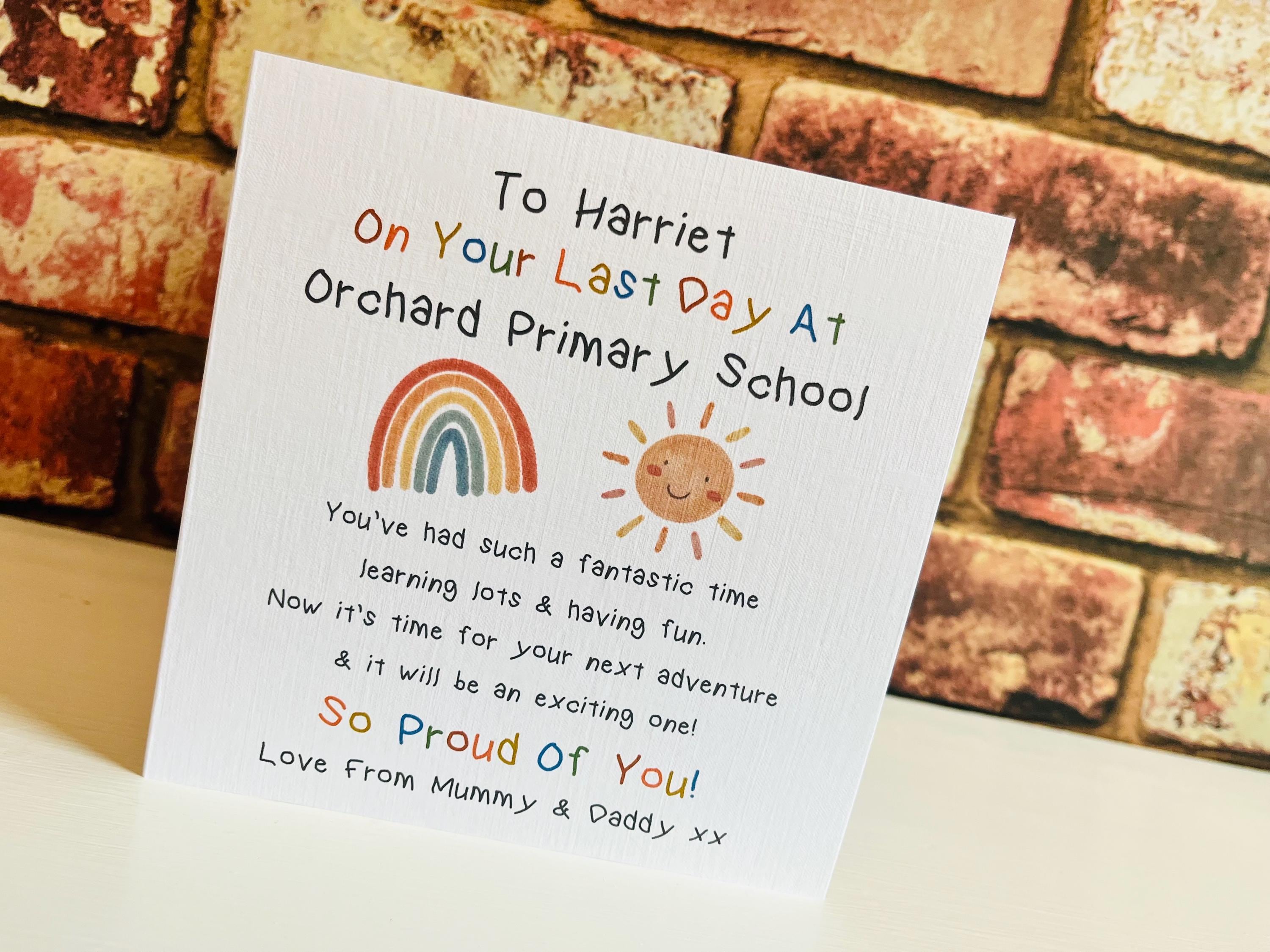 Last Day of Primary School Card Leaving School Card Goodbye Year 6 Card ...
