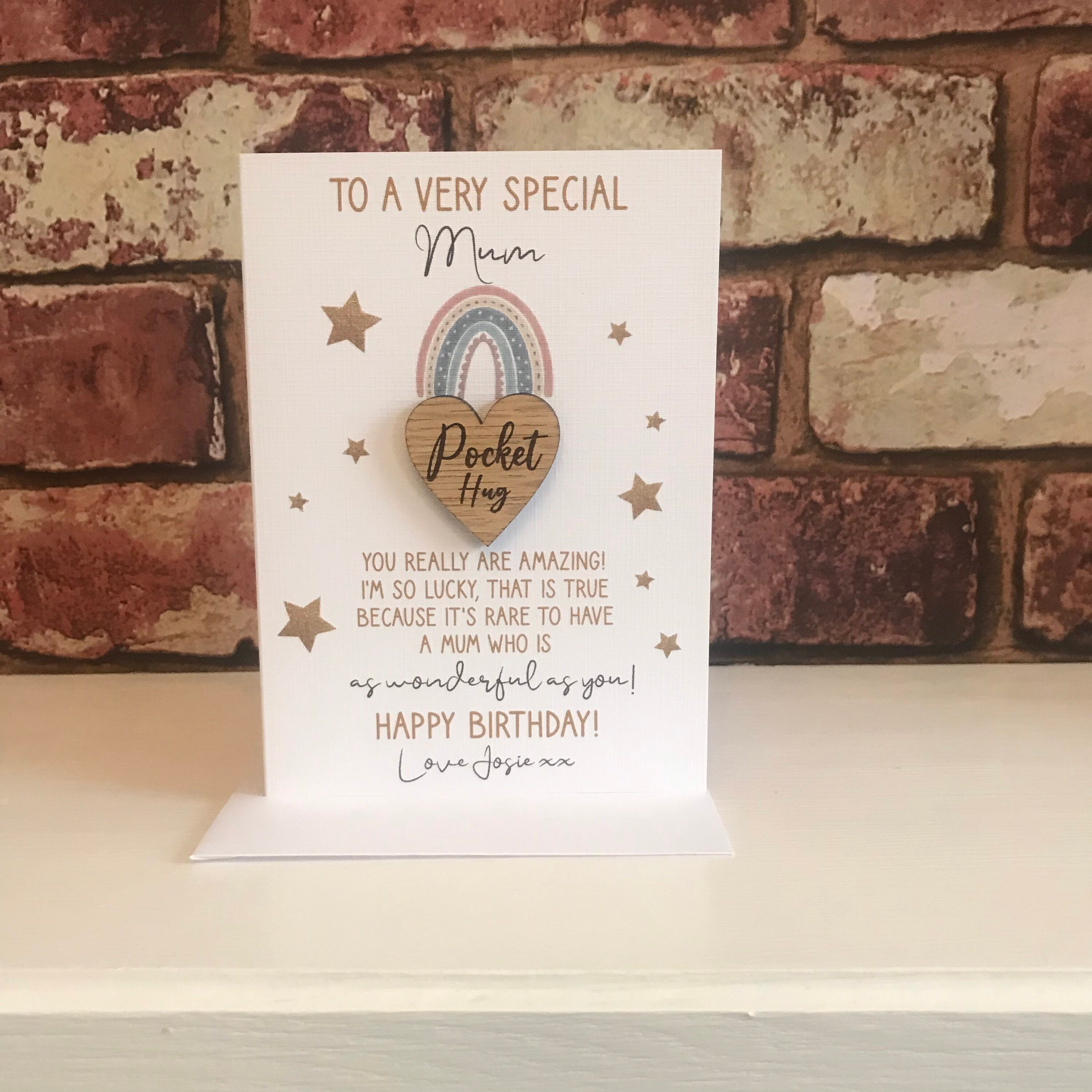 Personalised Mum Card Special Mum Pocket Hug Card 55PH Etsy
