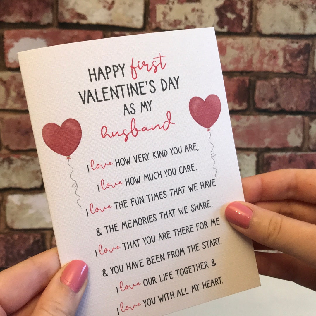 First Valentine's Day as My Husband Card, 1st Valentine's Day Husband ...