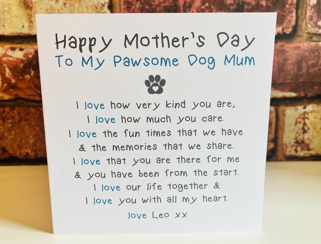 From the Dog Mother's Day Card, From the Dog Mothers Day Card, Dog Mum ...