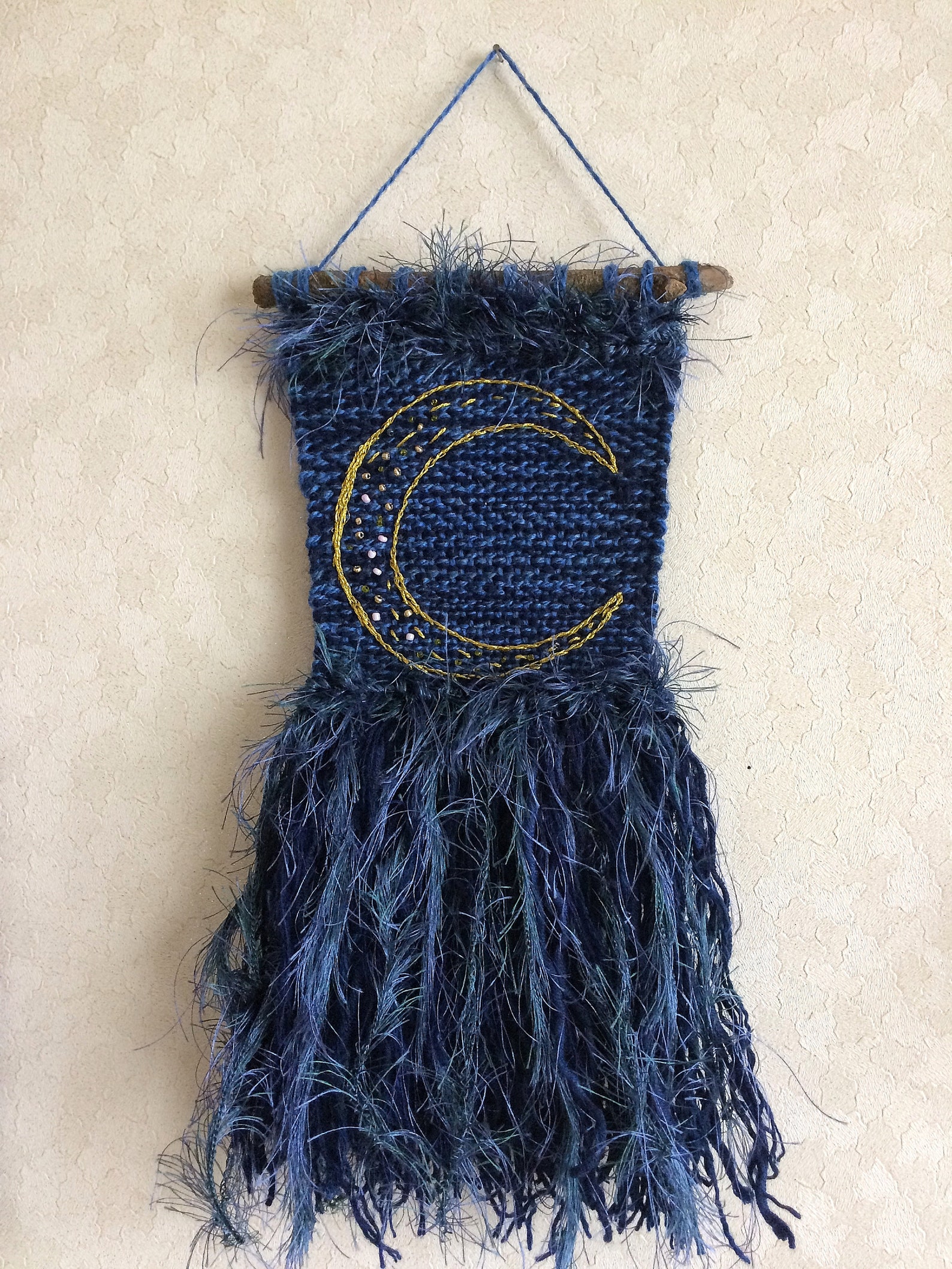 Small tapestry moon tapestry woven wall hangings small Etsy