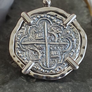 LARGE heavy atocha shipwreck treasure coin pendant