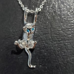 Cat necklace cat jewelry hanging cat feline pendant handmade cat lover feline jewelry kitty necklace cat lovers gift for her