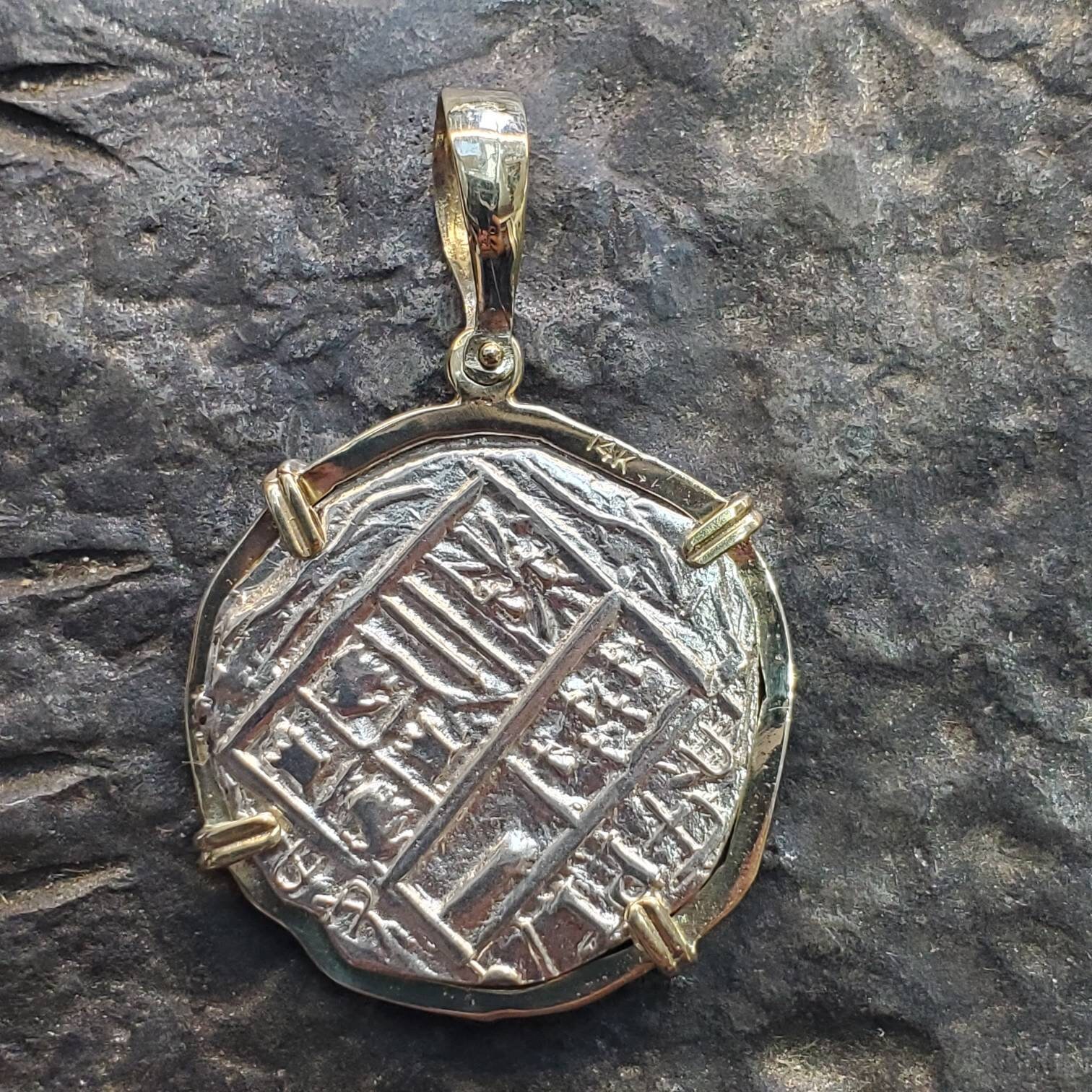 Atocha Shipwreck Treasure Coin With Solid Real 14kt Gold - Etsy