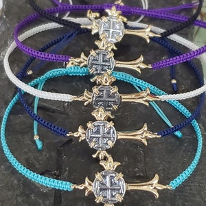Atocha mini cross 14kt gold overlay friendship bracelets shipwreck sunken treasure coin key west bracelet
