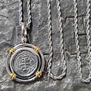 Atocha coin and chain museum quality sunken treasure
