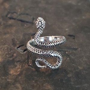 Sterling silver snake ring handmade 925