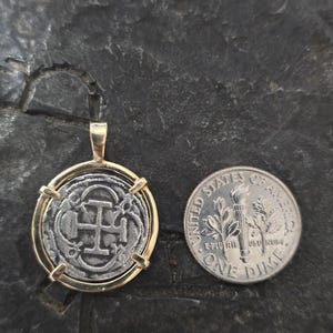 1650年スペインコブ銀貨（925スターリングシルバー）8レアル銀貨