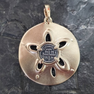Atocha 14kt gold plated sanddollar coin shipwreck treasure