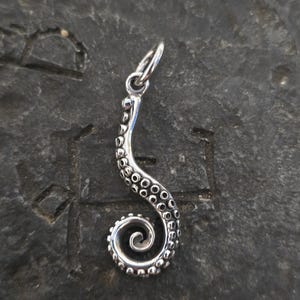 sterling silver tentacle pendant