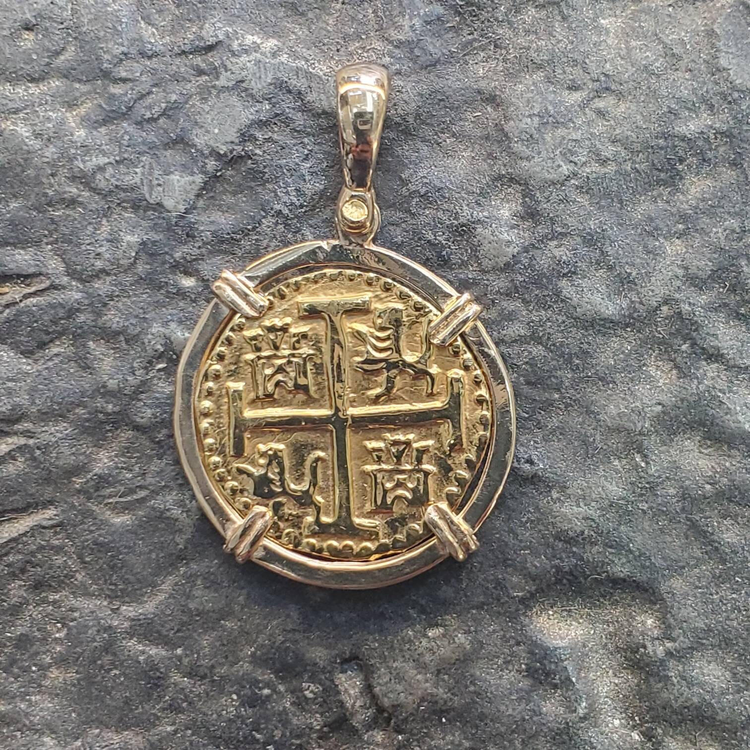 Atocha Solid Gold Coin 14kt Gold Coin - Etsy