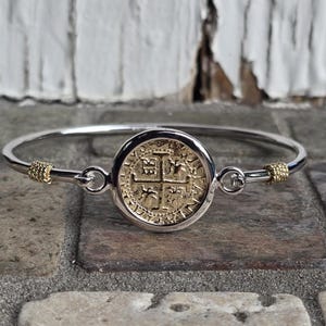 Atocha silver bangle bracelet museum quality shipwreck sunken treasure coin 14kt gold vermeil