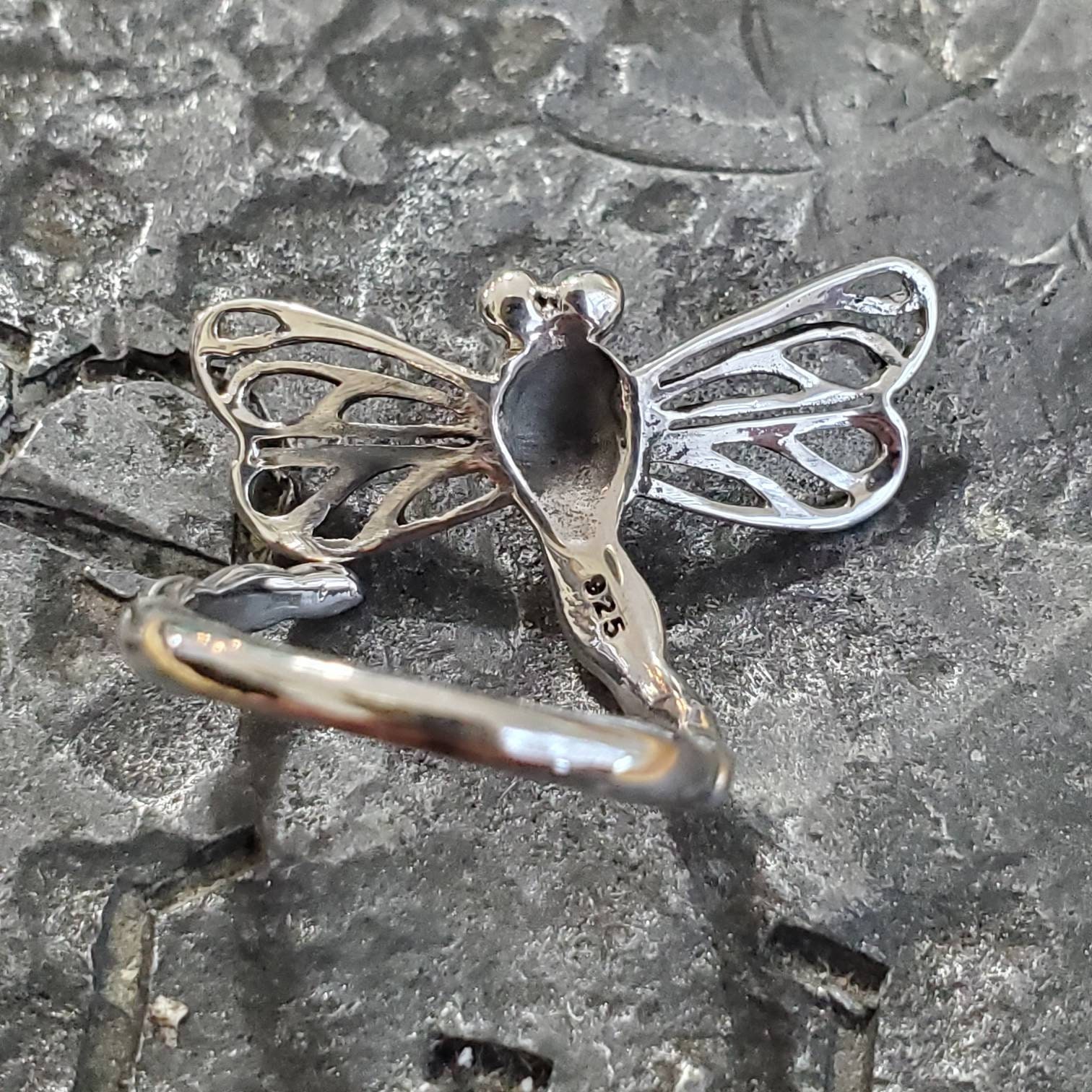 FILIGRANIST Sterling Silver Filigree Statement Ring - Handcrafted Peacock, Butterfly, Dragonfly Designs (No Gemstone, Nickel Free) - View #12