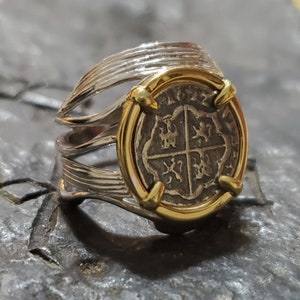 Atocha Coin Ring: Modern 14kt Gold Vermeil, Unisex Statement Ring