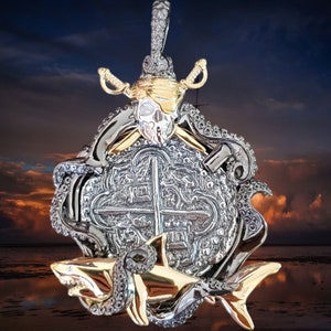 Atocha pendant shark pirate octopus coin shipwreck treasure